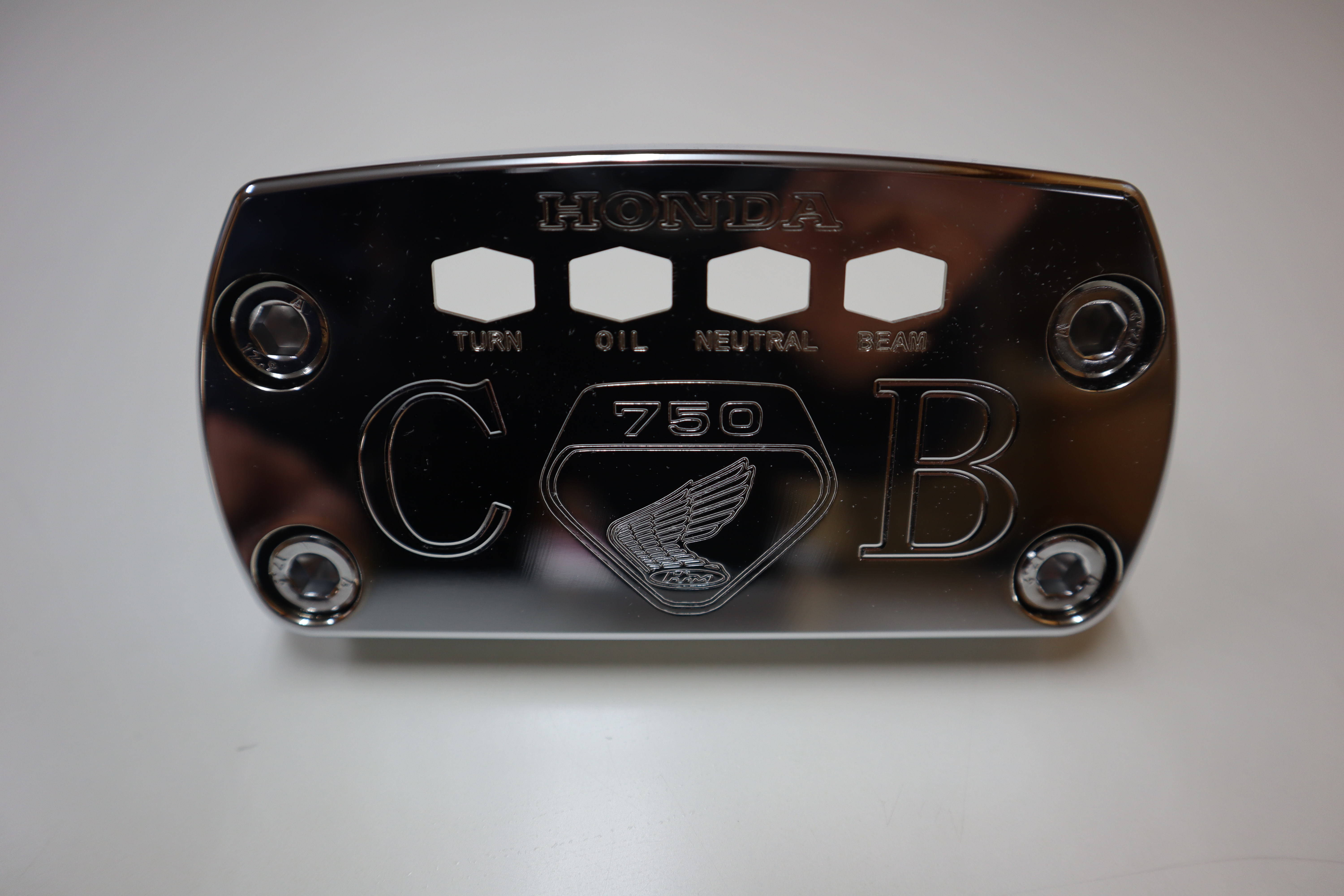 CB750K2～K6　ウイングマーク入りアルミインジケーター(クロームメッキ)