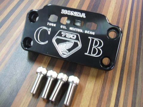 CB750K2～K6　HMウイングマークアルミインジケーター(ブラックアルマイト)